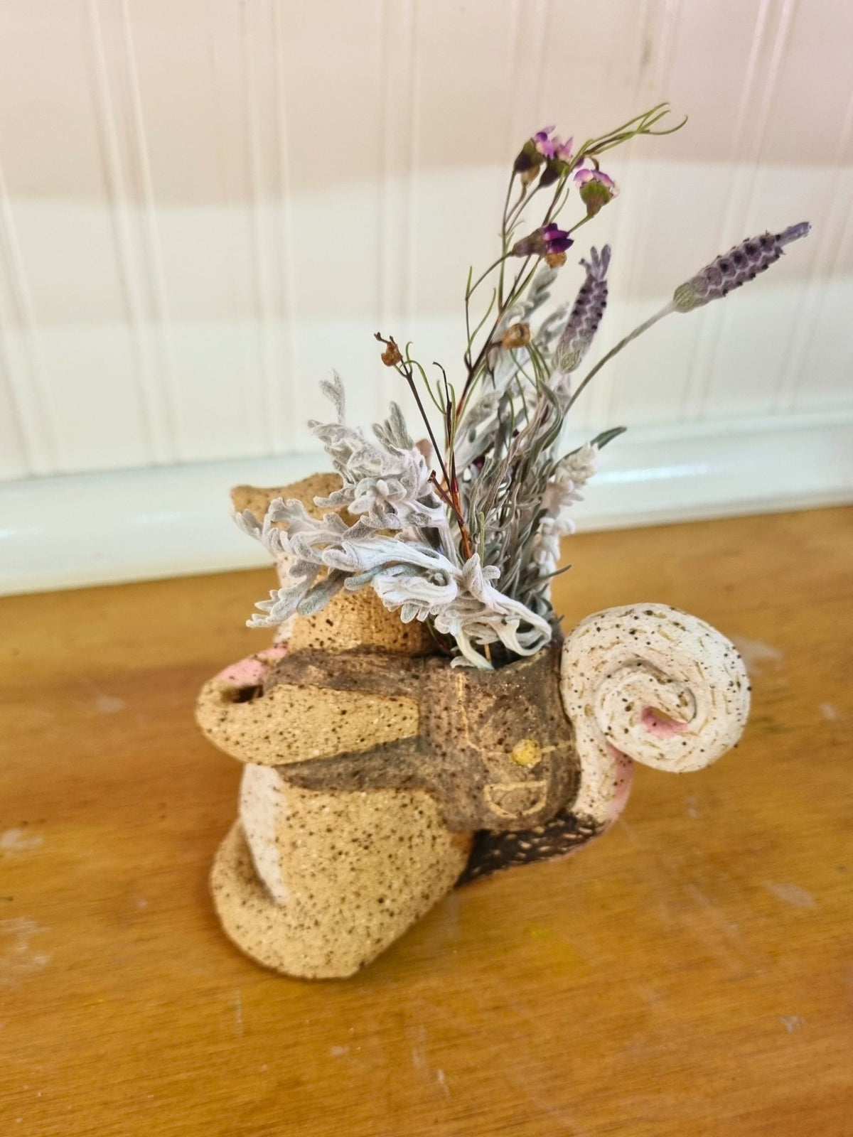 Backpack Buddies Ceramic Animal Vase Dried Flower Ornament
