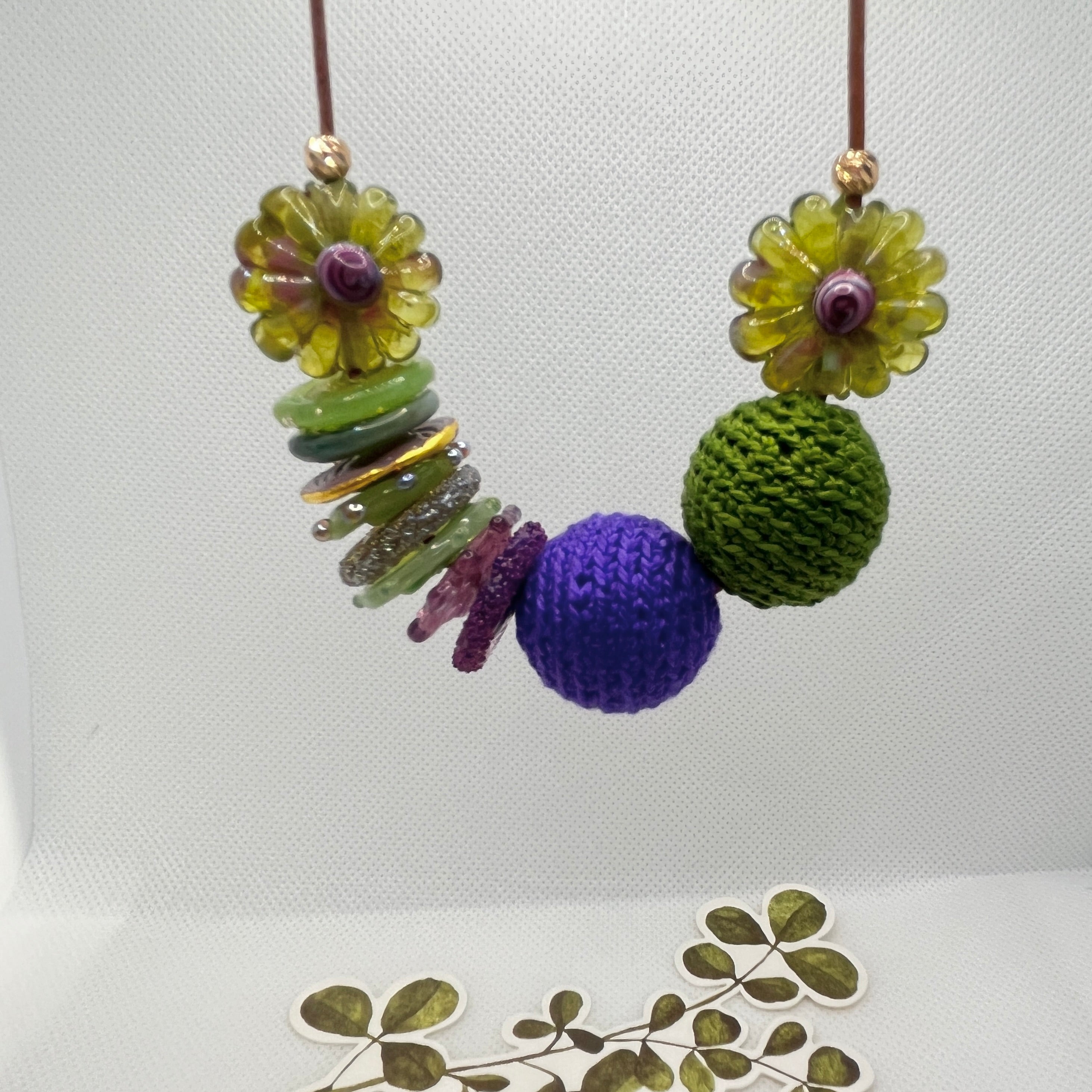 Handmade Adjustable Necklace - Lavender Grove