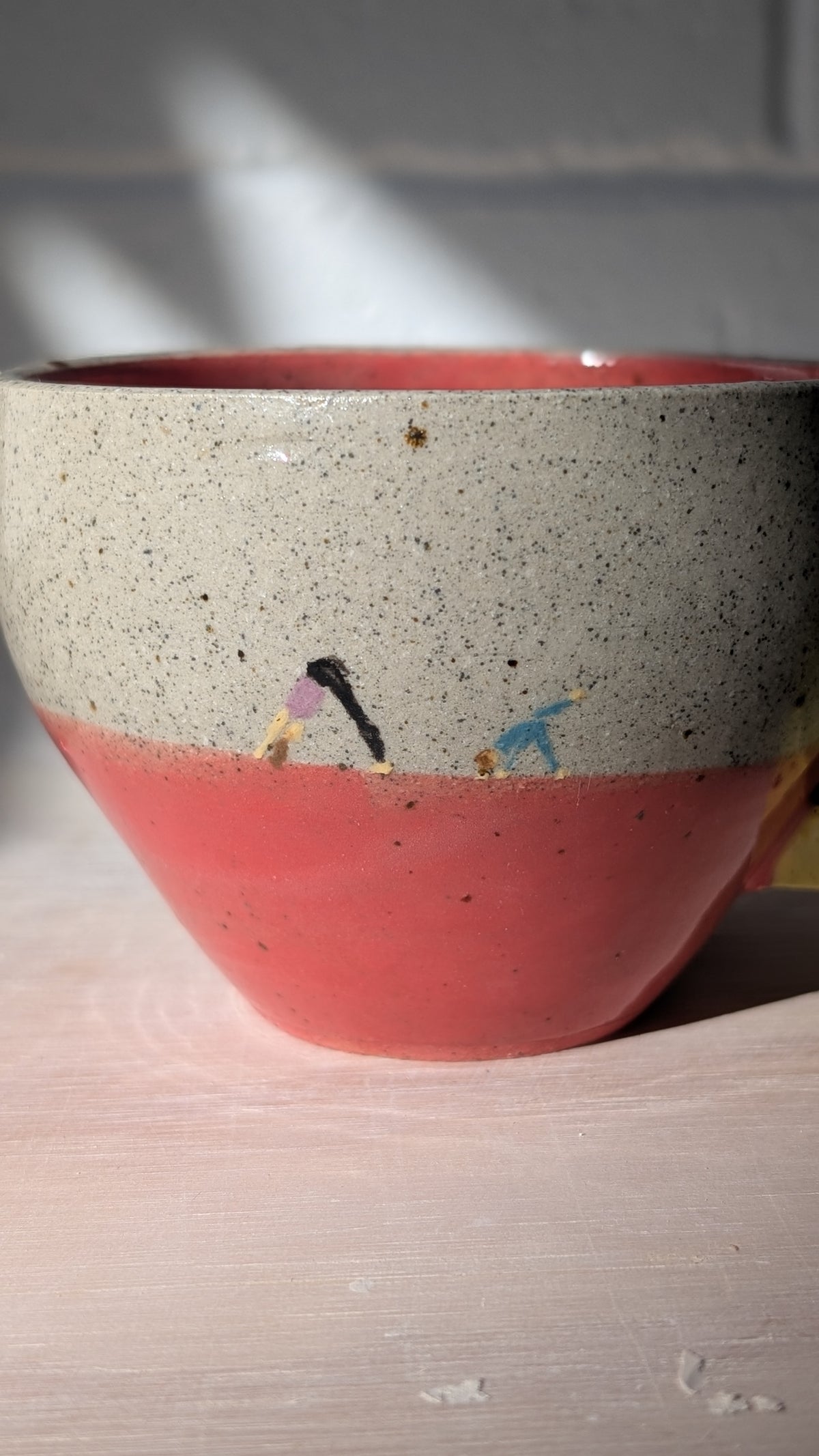 Ceramic Mug/Cup "Mum and Toddler Yoga" Handpainted