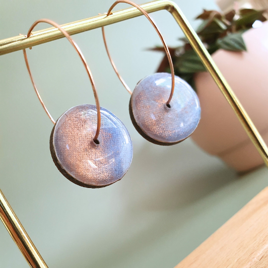 The Bubblegum Sky Collection | Resin art jewellery | Small and medium dangle earrings