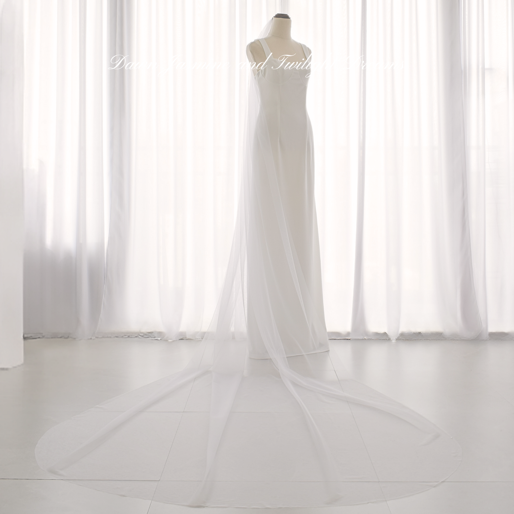 Minimalist Raw Edge Bridal Veil | The Audrey