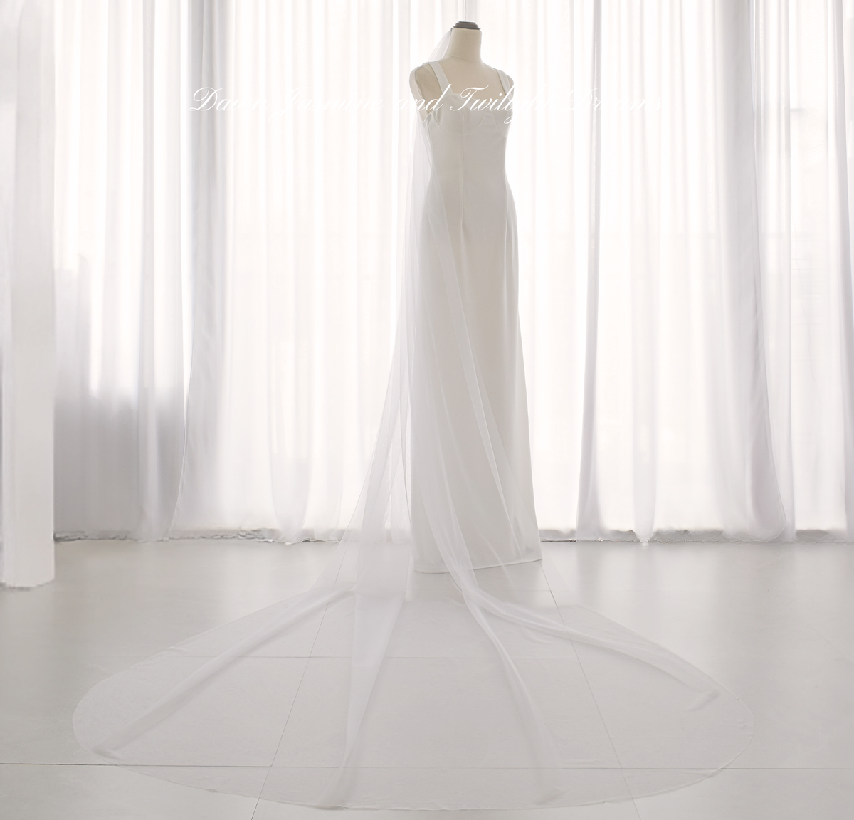 Minimalist Raw Edge Bridal Veil | The Audrey