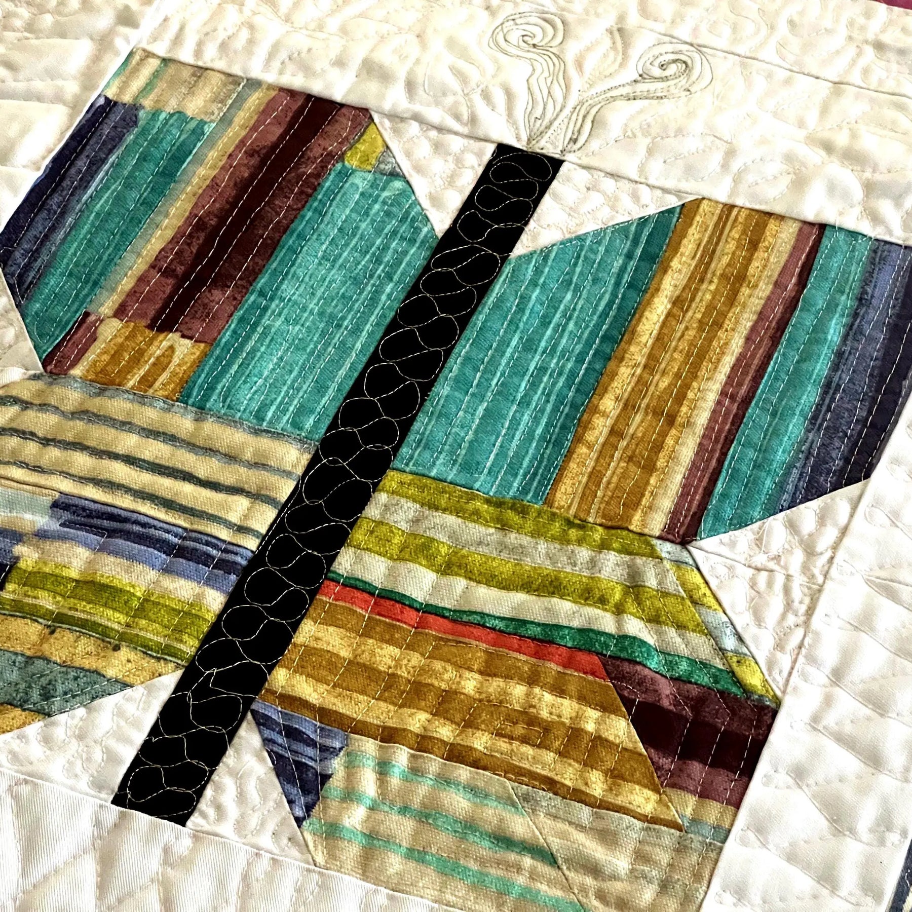 Handmade Butterfly Quilt: Floral Patchwork Cotton Bedding soft cozy blanket