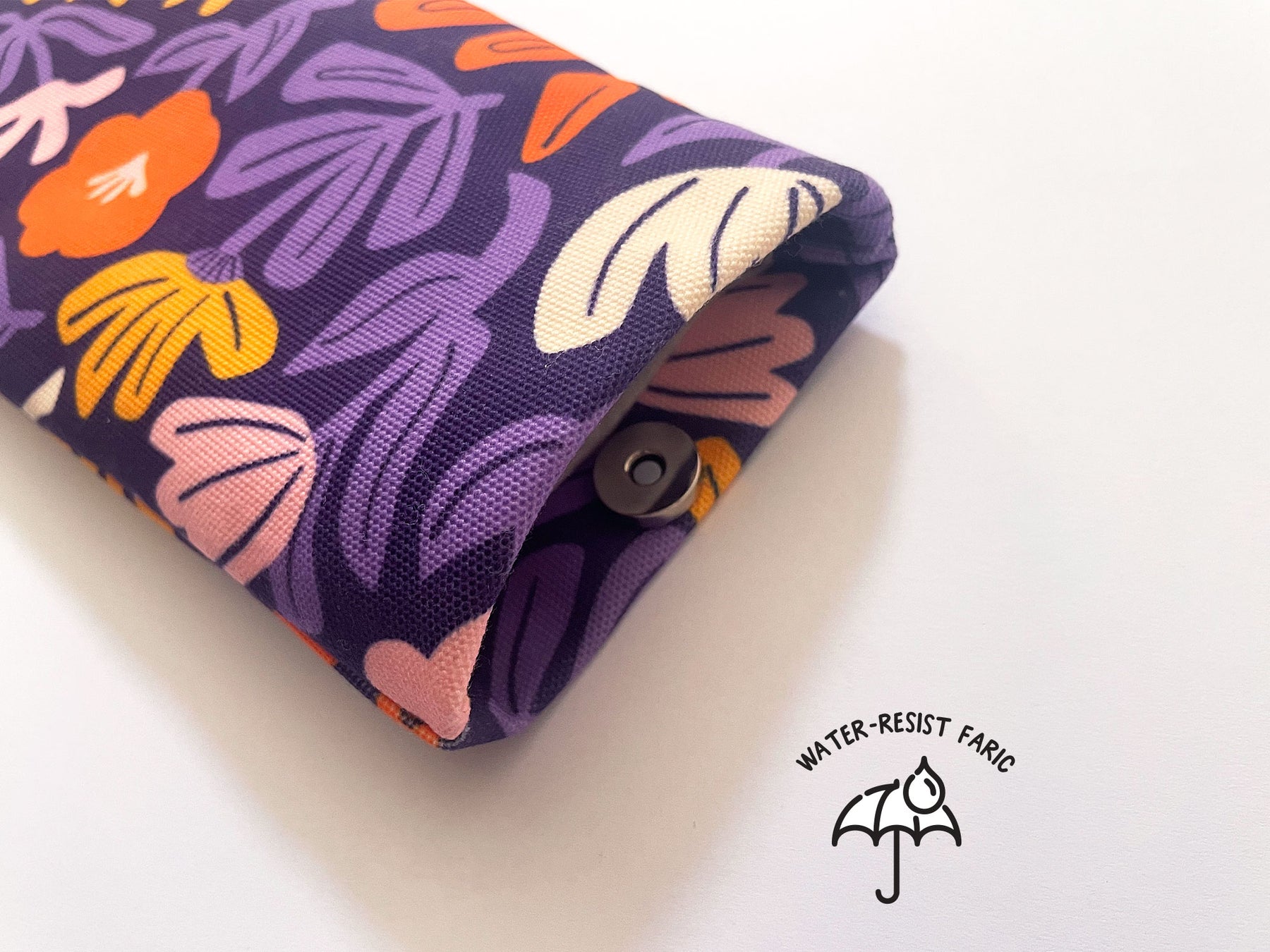 Fabric Glasses, Sunglasses Case, Handmade - Petals (Purple)