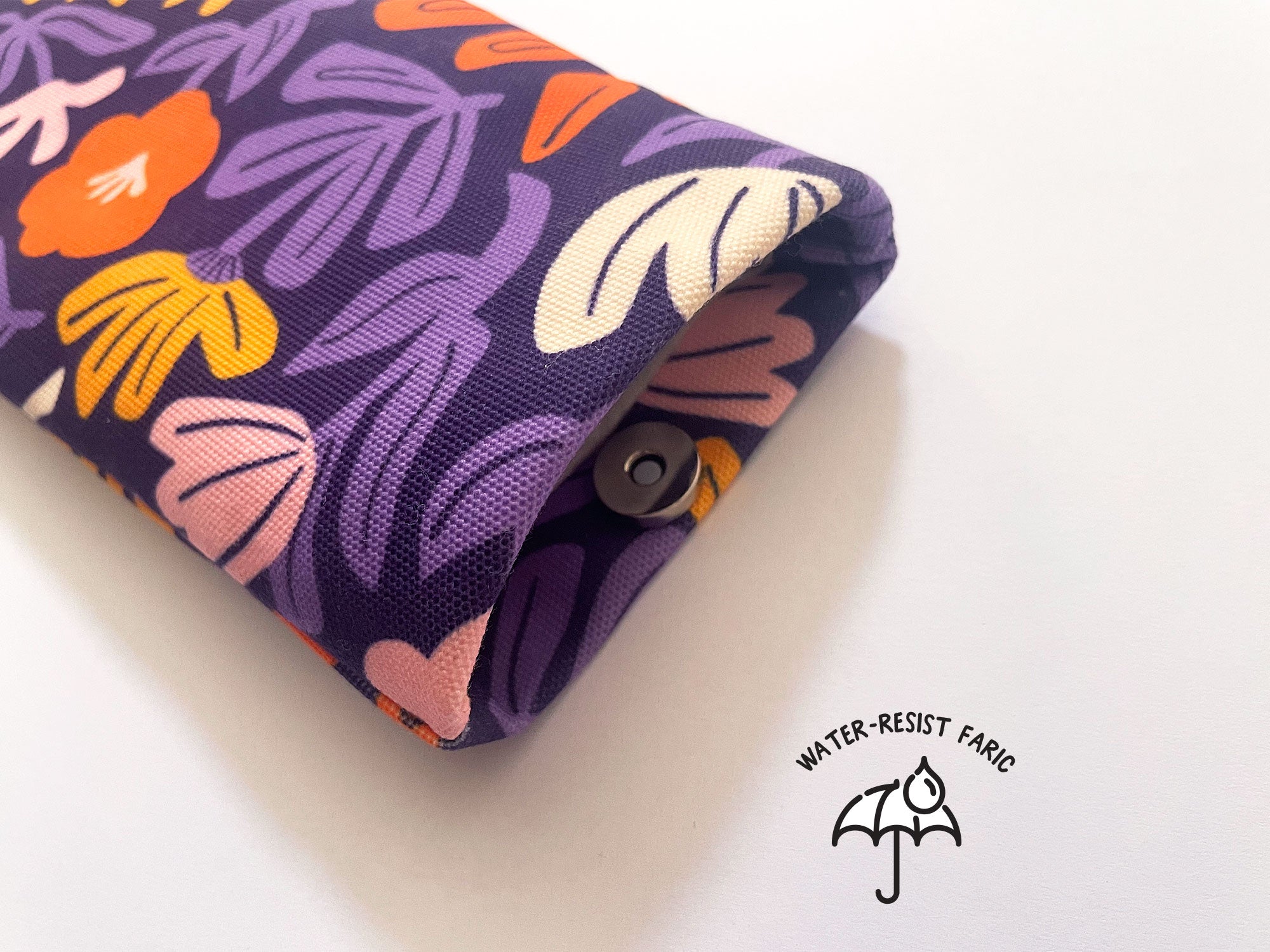 Fabric Glasses, Sunglasses Case, Handmade - Petals (Purple)