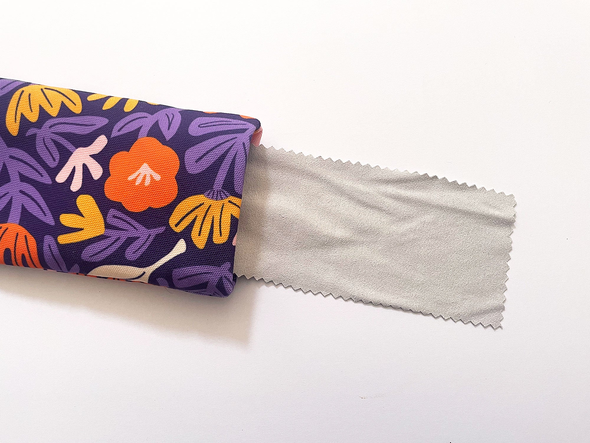 Fabric Glasses, Sunglasses Case, Handmade - Petals (Purple)