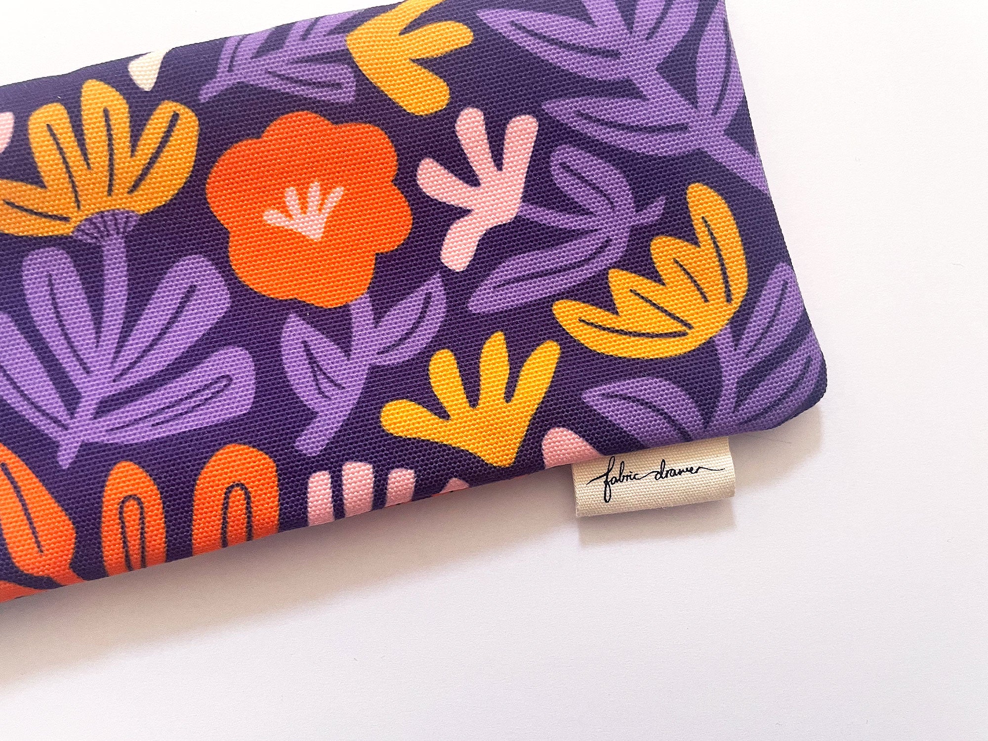 Fabric Glasses, Sunglasses Case, Handmade - Petals (Purple)