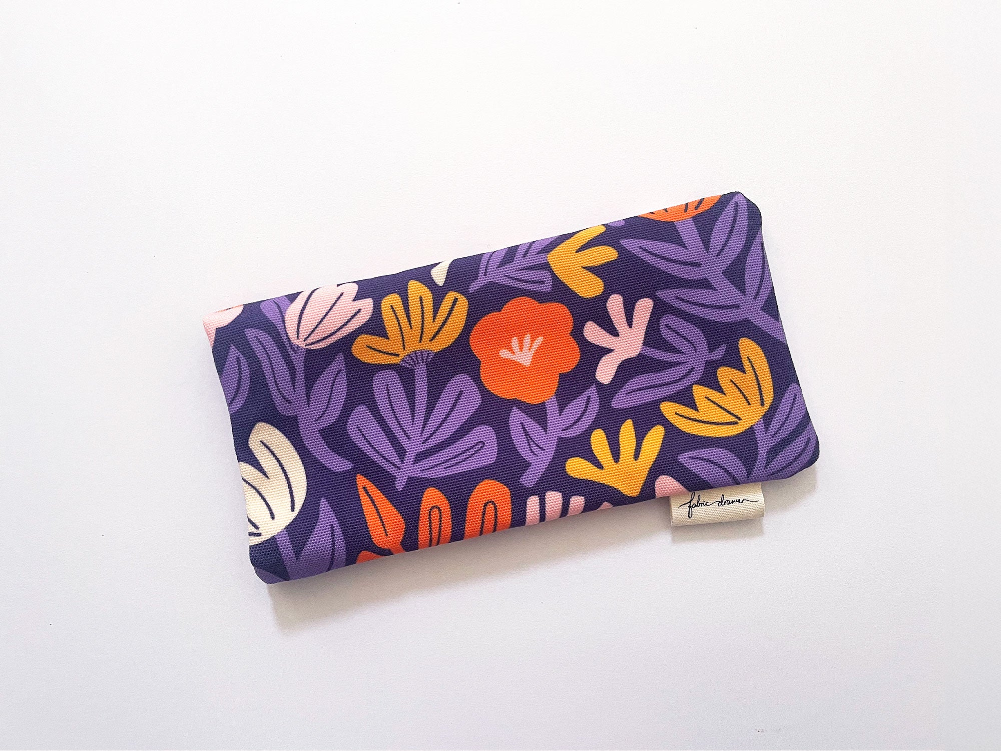 Fabric Glasses, Sunglasses Case, Handmade - Petals (Purple)