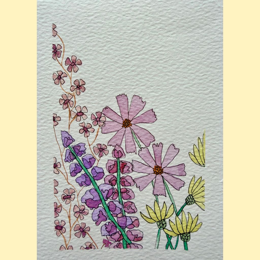 Hand Painted Floral Greeting Card | Customisable