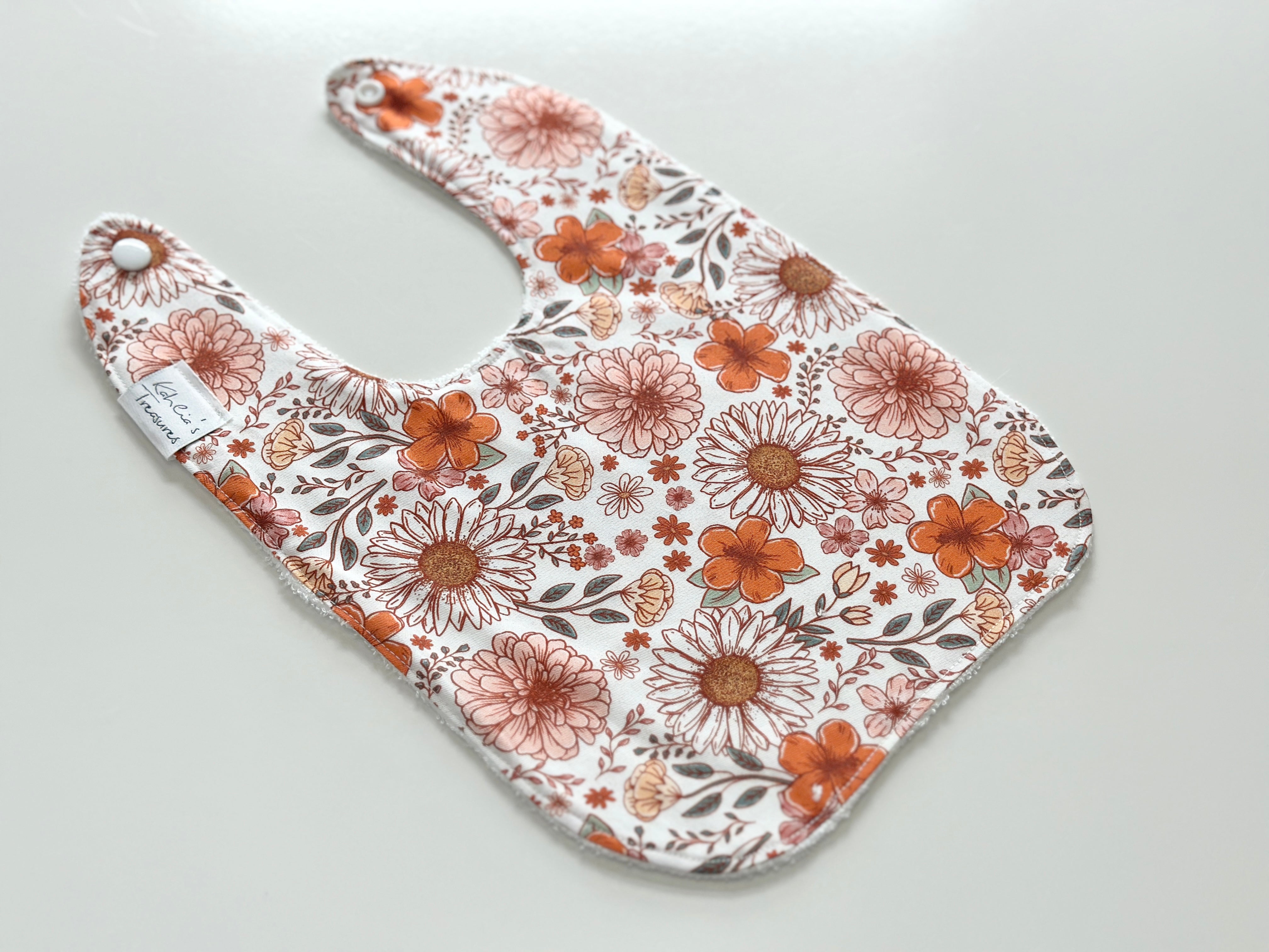 Autumn floral bib
