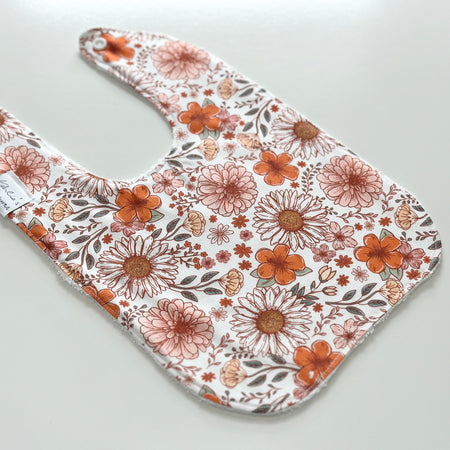 Autumn floral bib