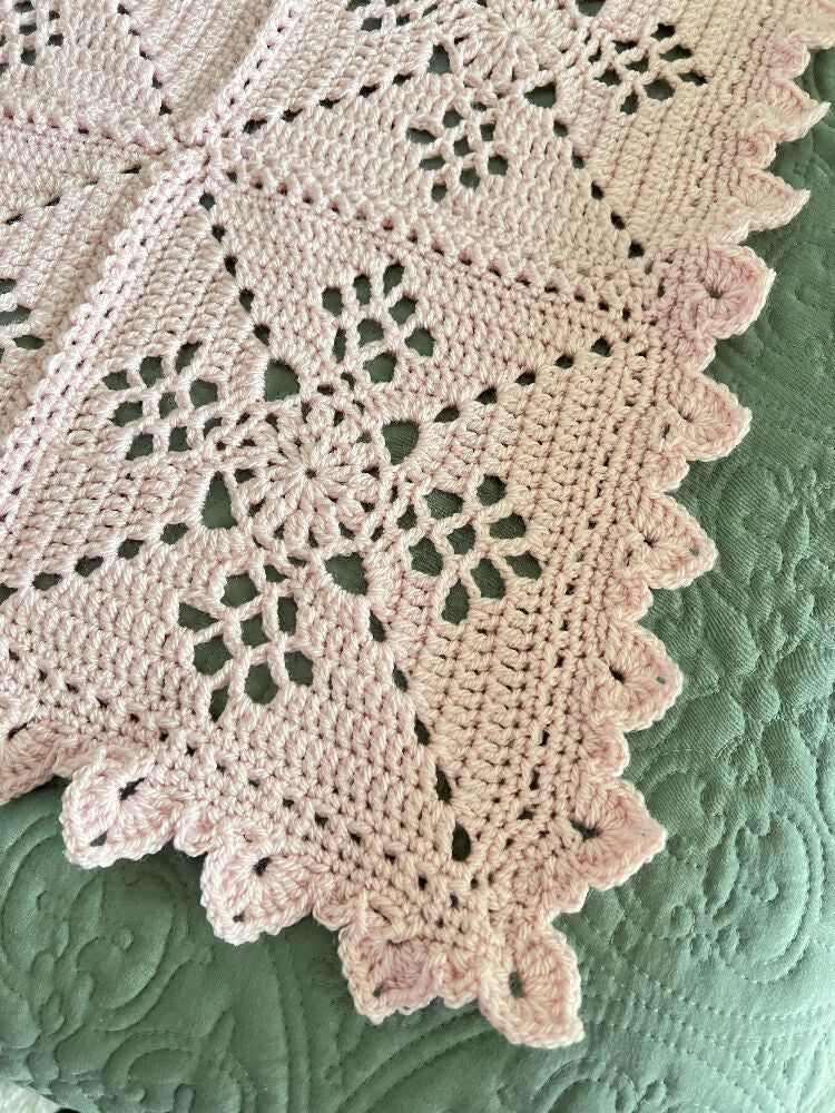 Crochet Victorian Lattice Square Blanket