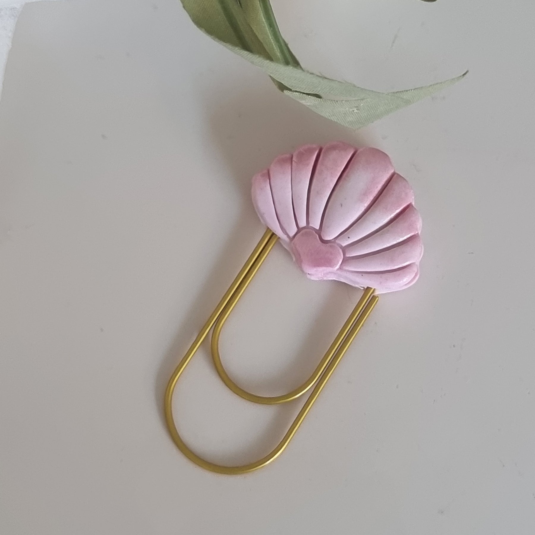 Sea Shell Paper Clip Book Mark