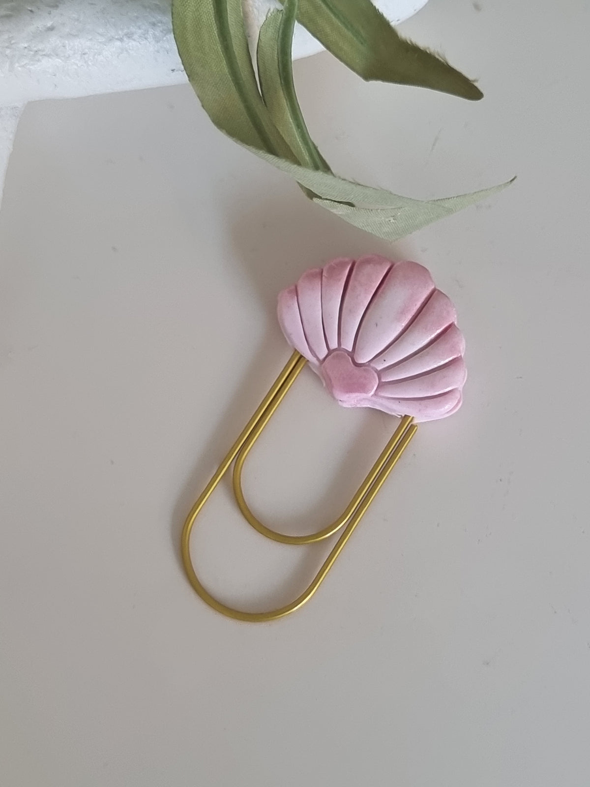 Sea Shell Paper Clip Book Mark
