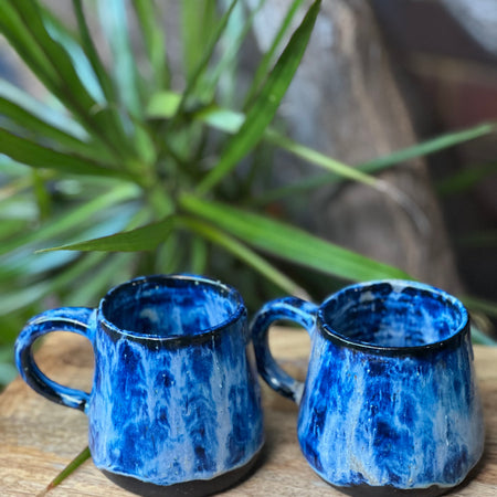 Cosmic Blue Mugs - Handmade Ceramic Mugs