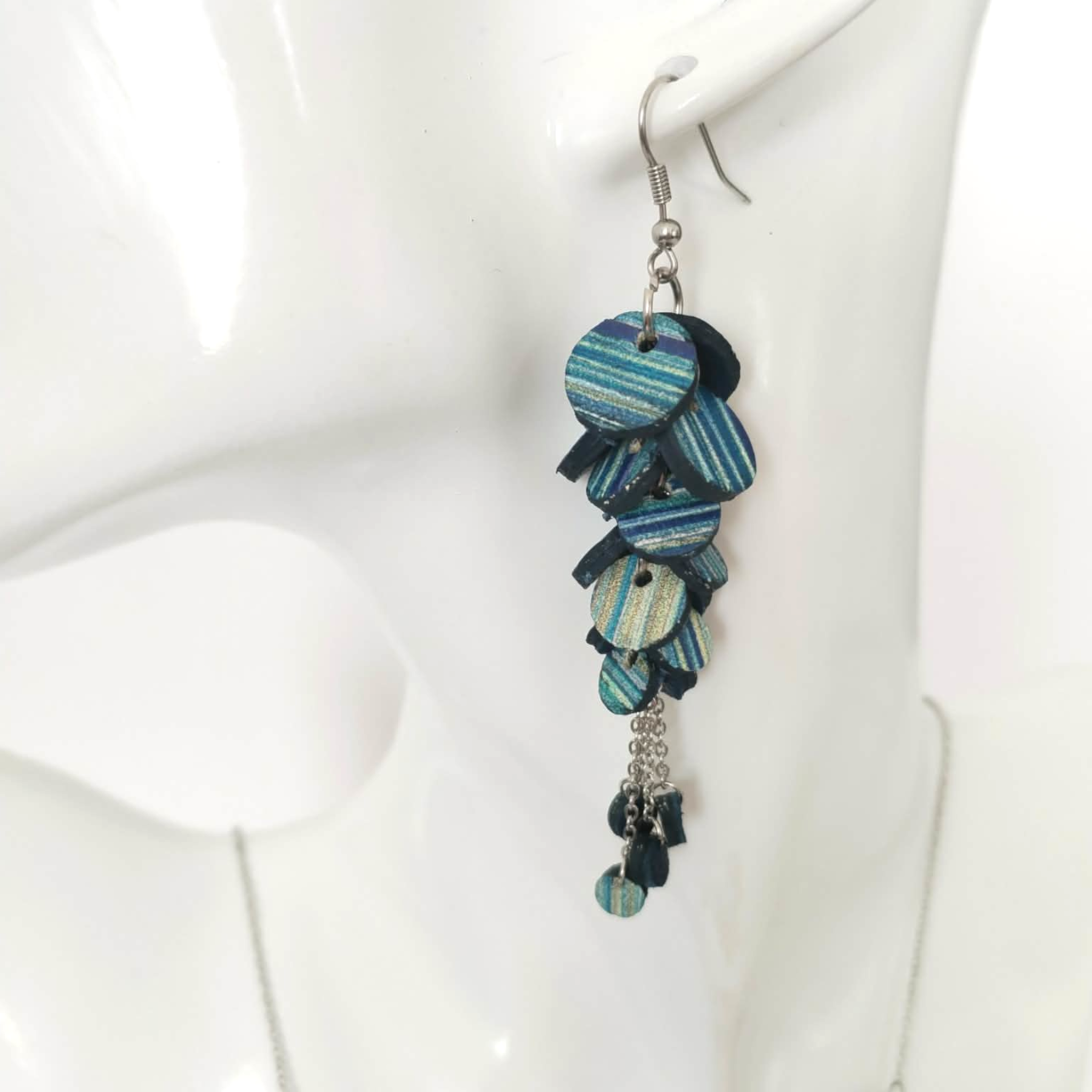 Blue Circles - set, necklace and earrings