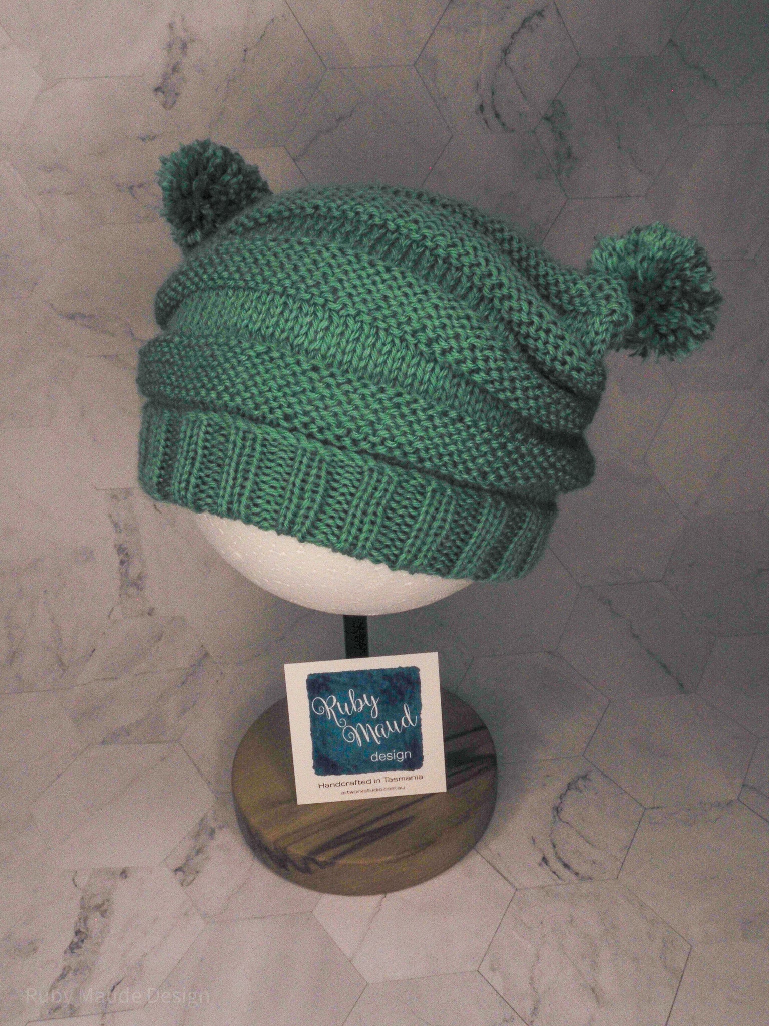 Baby Pom Pom Beanie - Mint