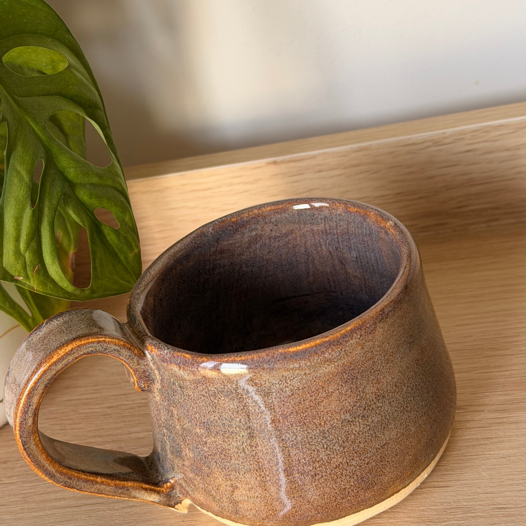 Handmade Chunky Blue/BrownCeramic Mug