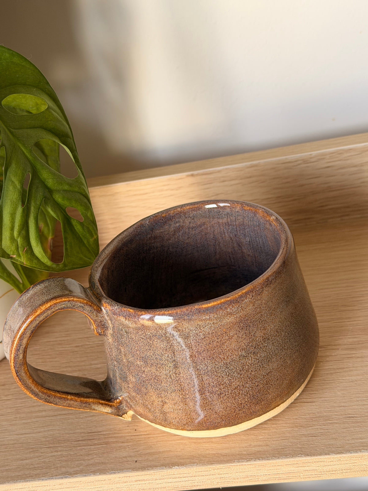Handmade Chunky Blue/BrownCeramic Mug