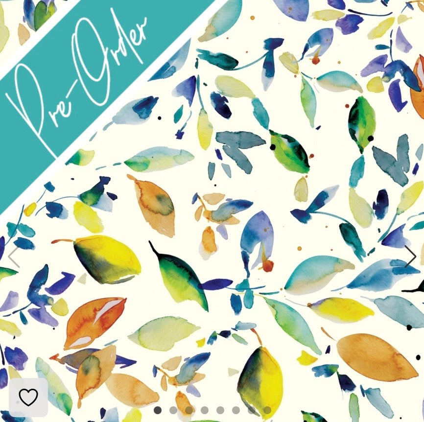 PRE-ORDER Water-resistant wet bags (Watercolour Scattered Leaves by Eszter's Creations)