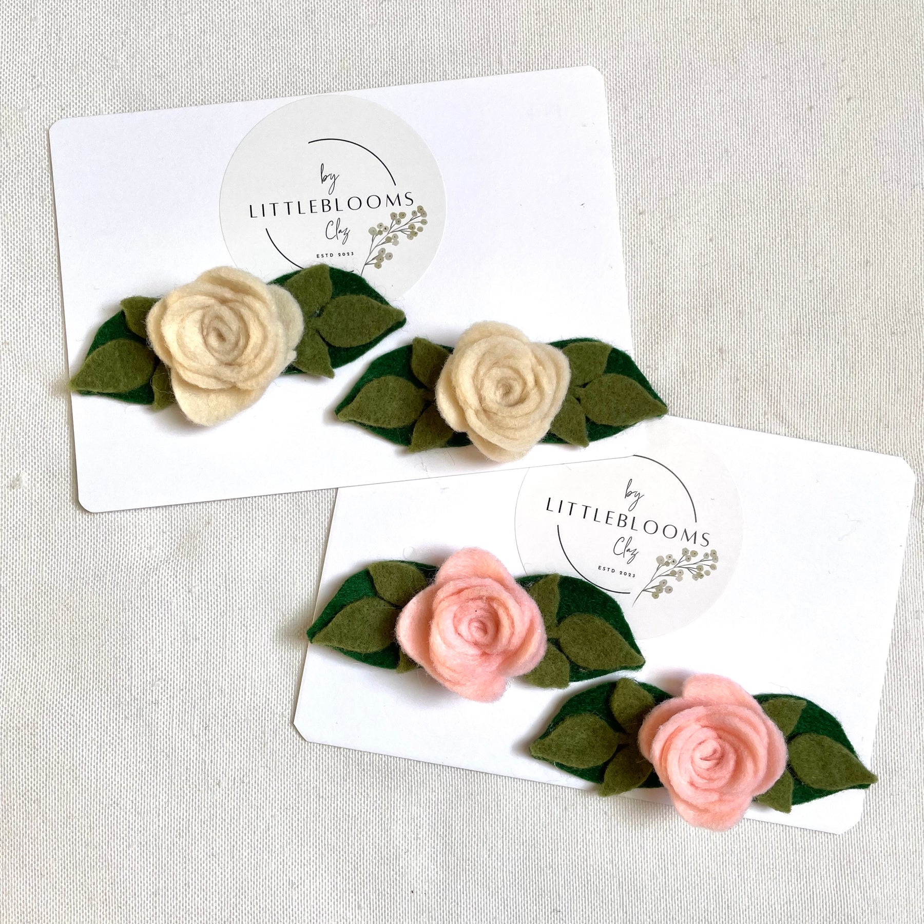 Set of 2 rose clip set