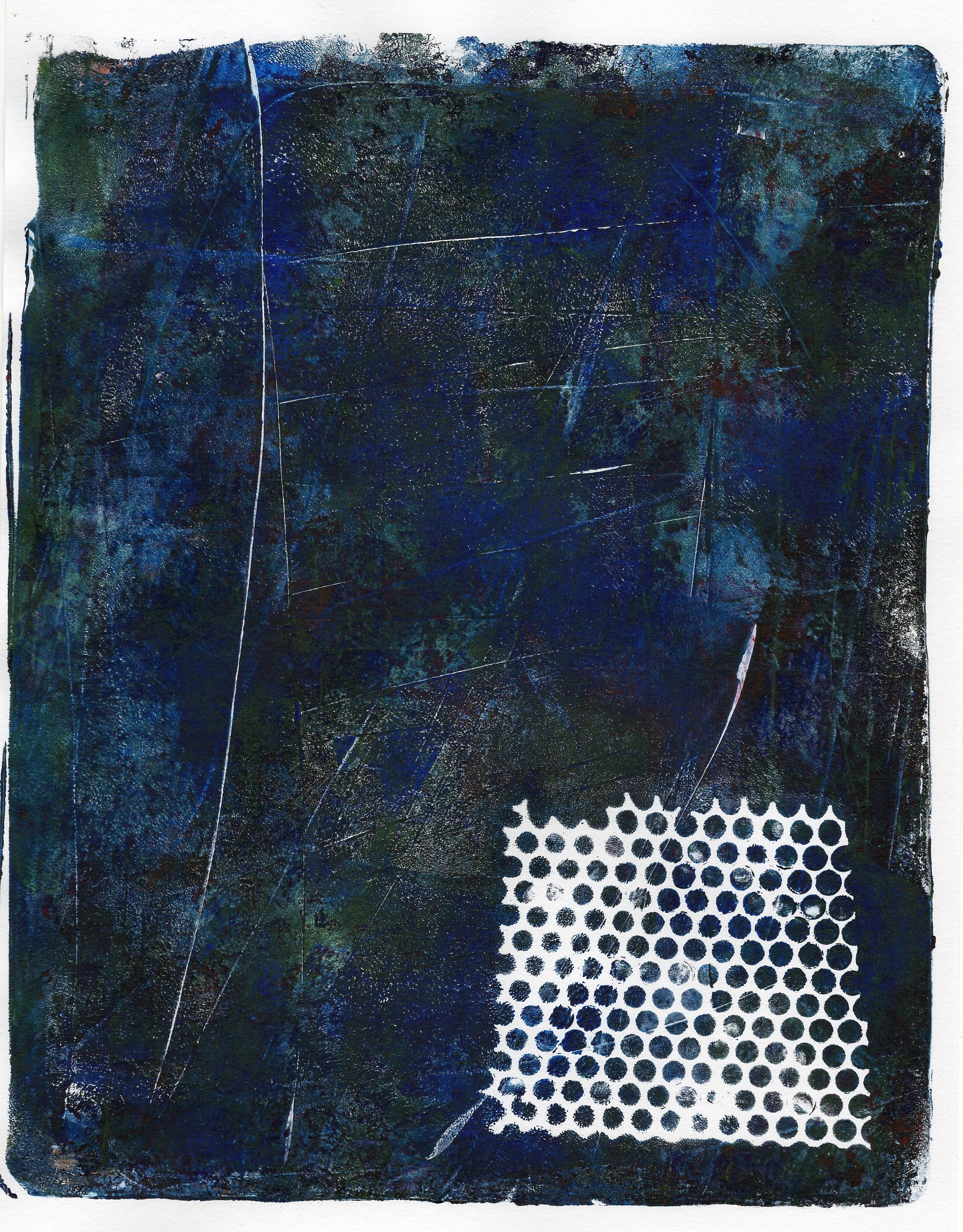 Gelli plate print - study #8 - original artwork