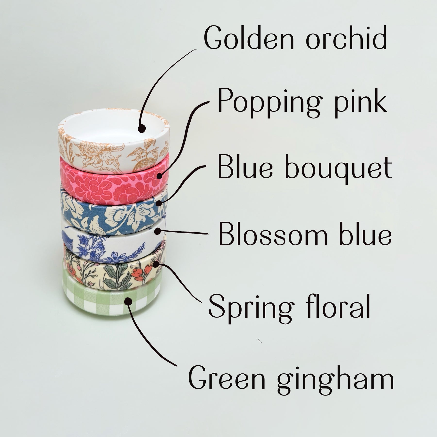 Decoupaged mini ring bowl