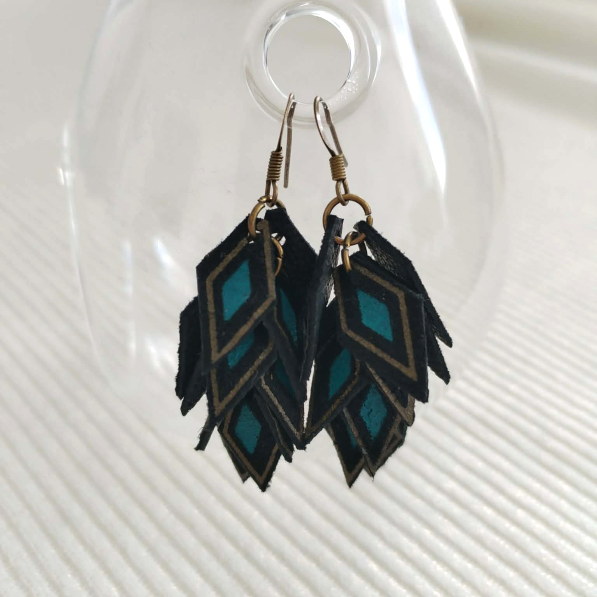 Leather Set - Necklace and Earrings