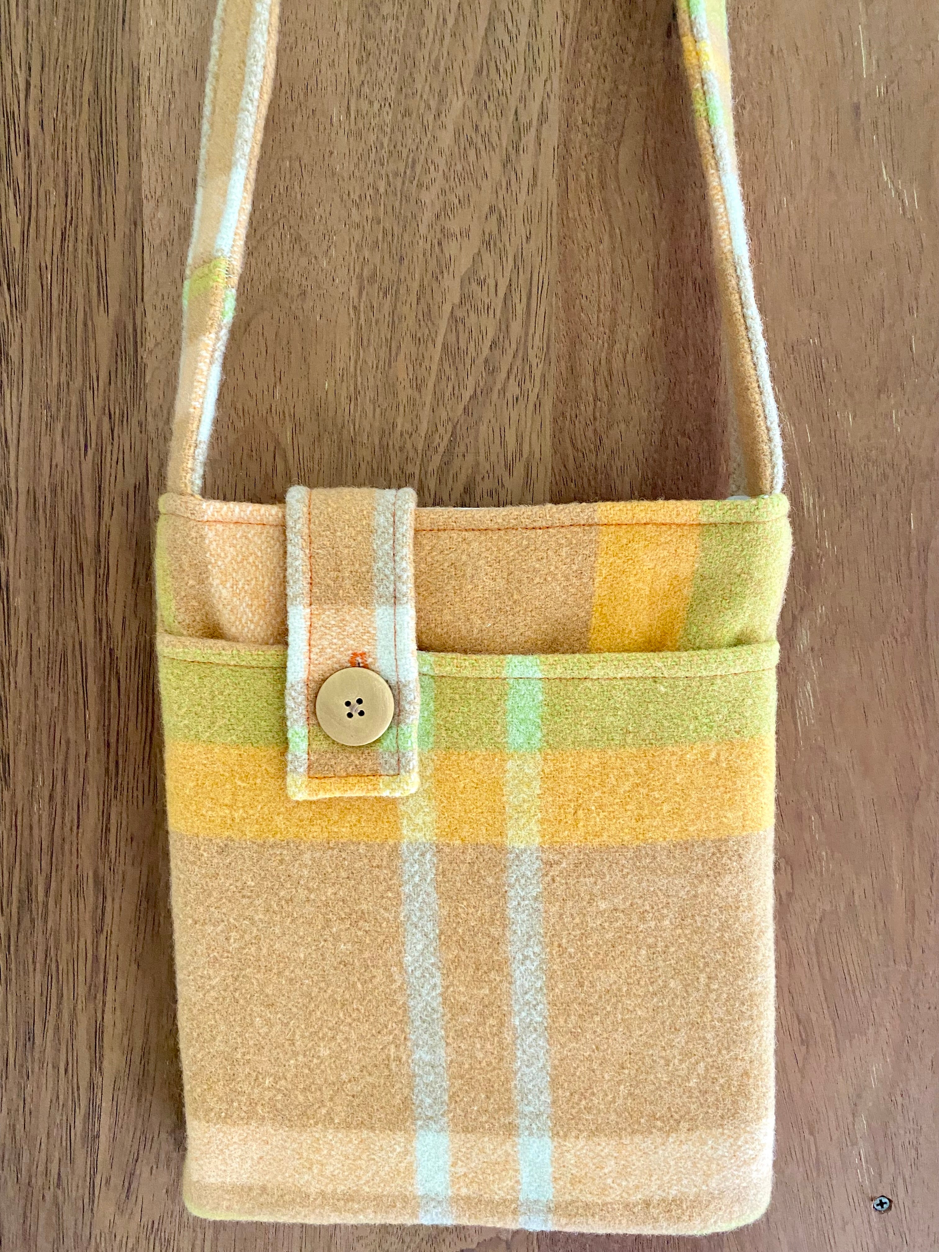 Upcycled Woollen Blanket - Cross Body Bag - Multi