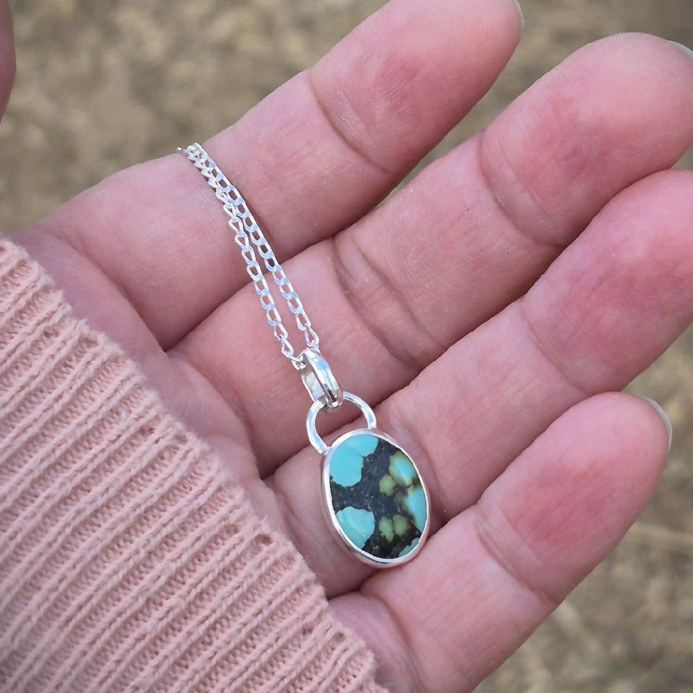 Silver Turquoise Pendant 1a2