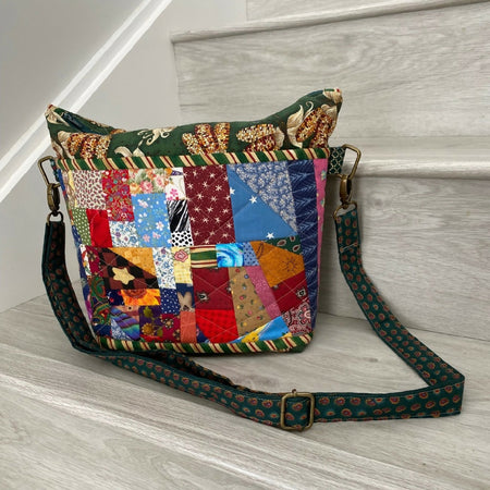 Corn cob patchwork cross body bag