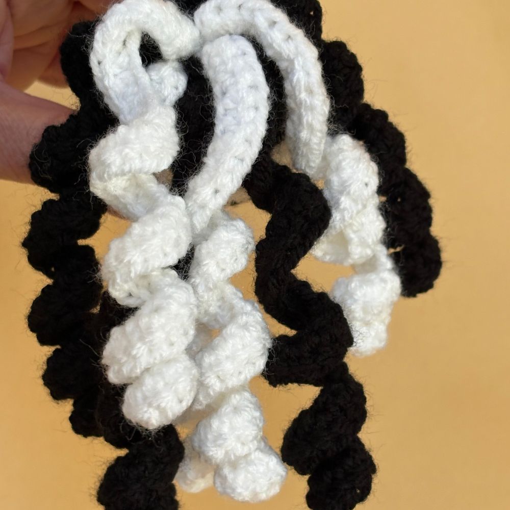 'Ollie' Crochet Octopus - Black & White Contrast