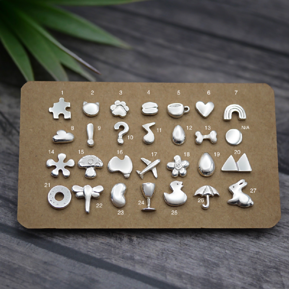 Single Studs - Handmade Sterling Silver Earrings by Purplefish Designs