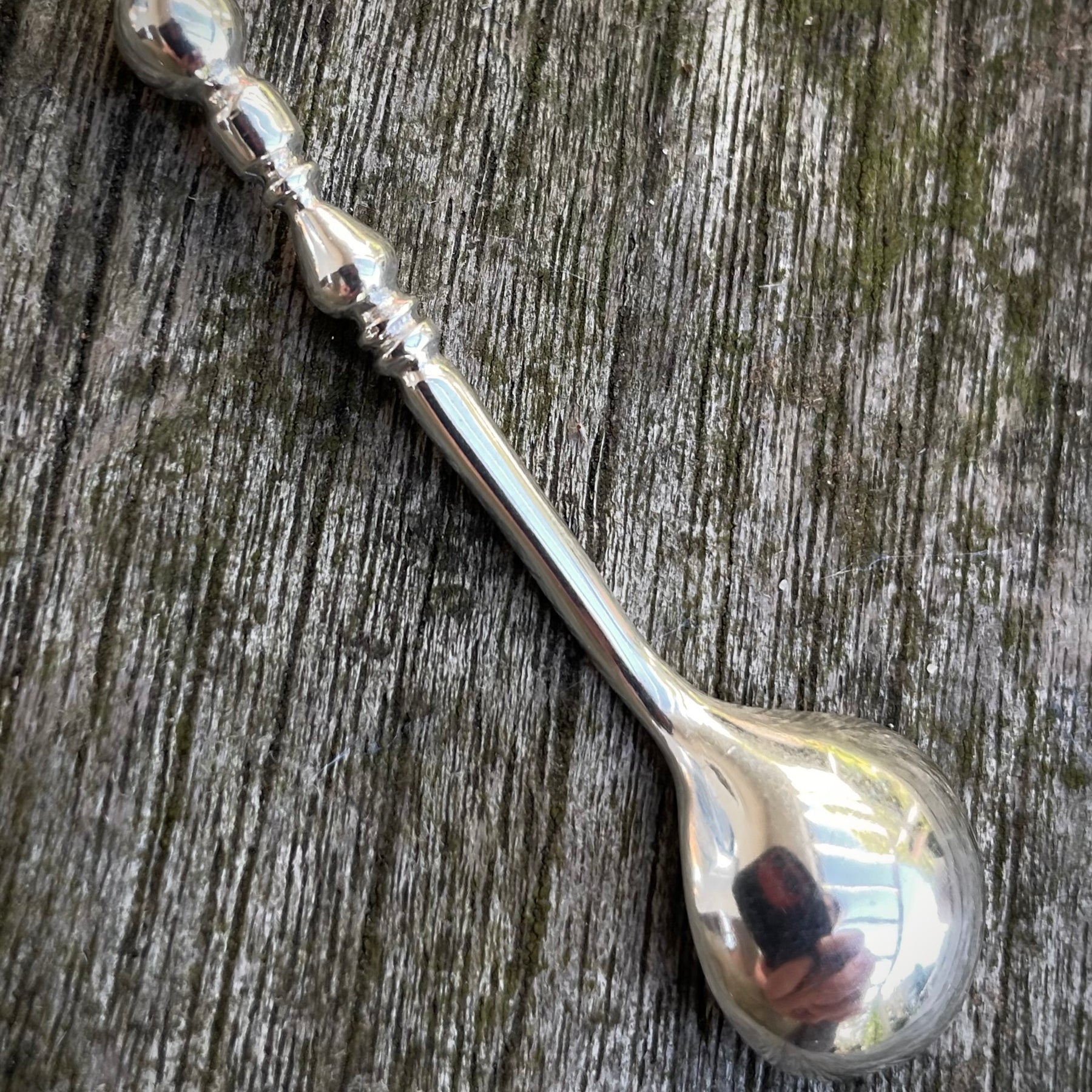 Sterling silver salt or mustard spoon