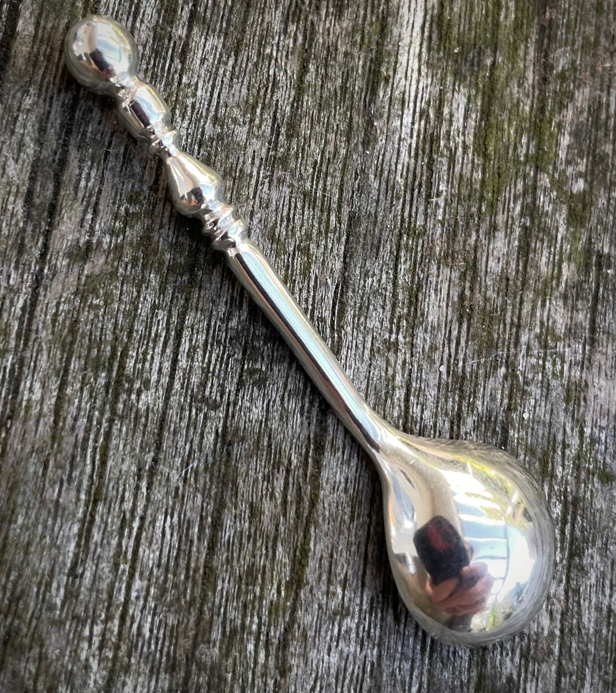 Sterling silver salt or mustard spoon