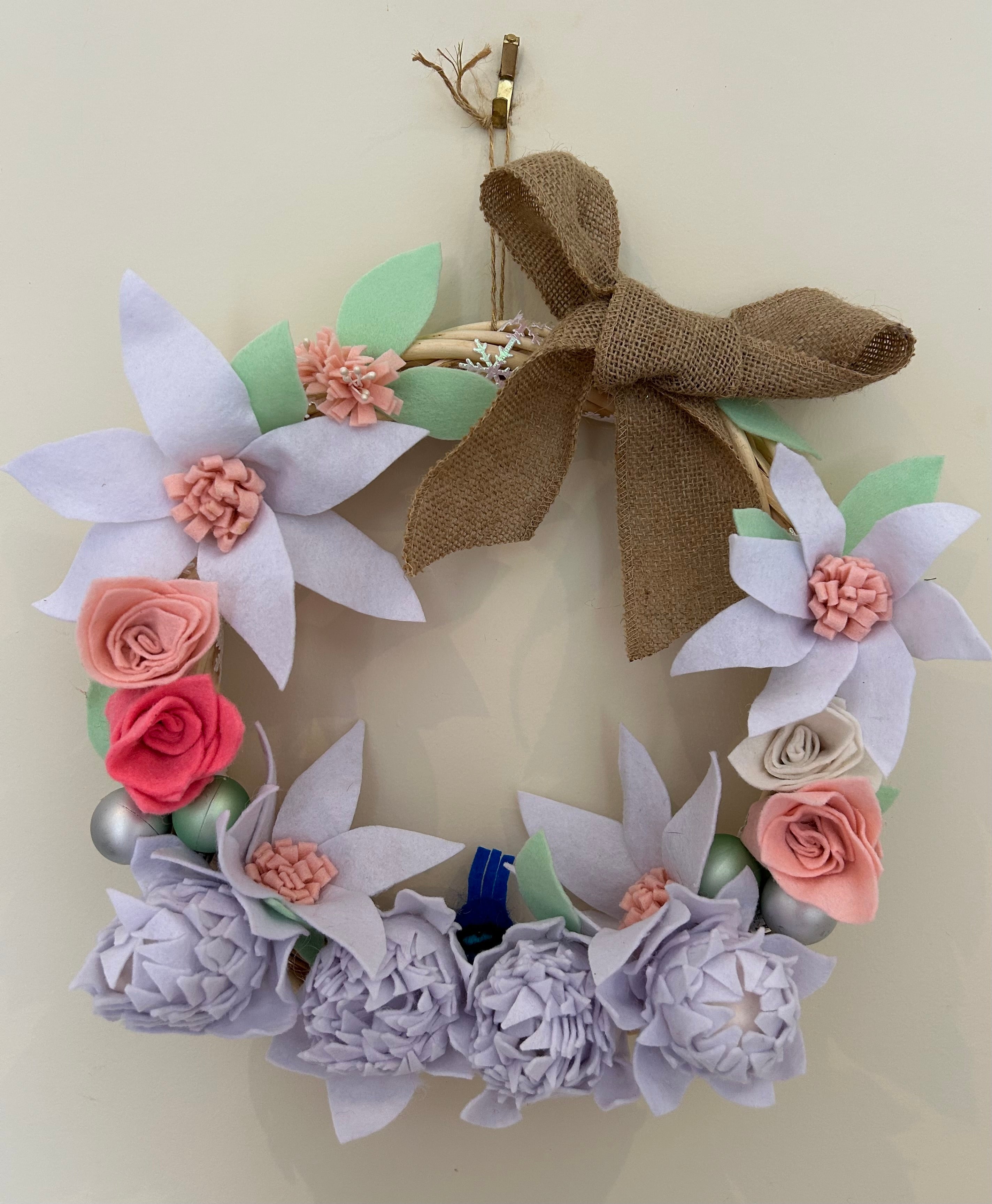 Beautiful Australian Flannel Flower Wreath