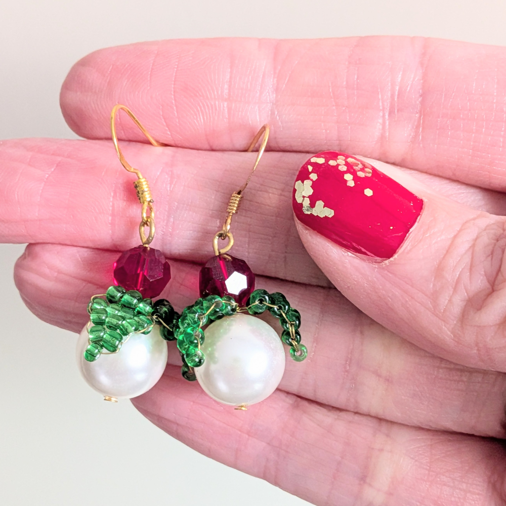 Christmas Jewellery Plum Pudding Christmas Earrings