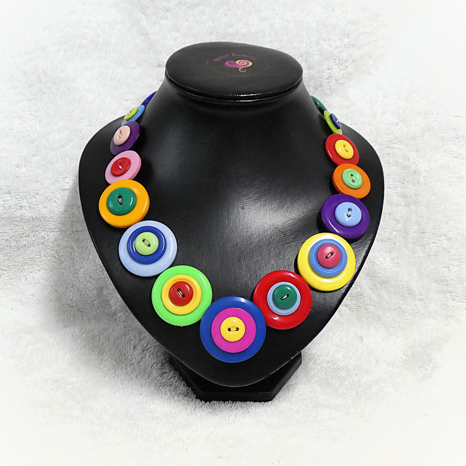 Colourful Button necklace - Bright and Beautiful