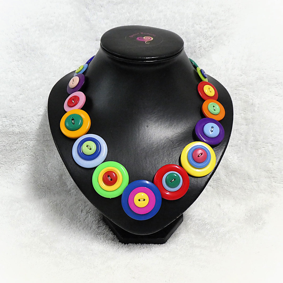 Colourful Button necklace - Bright and Beautiful