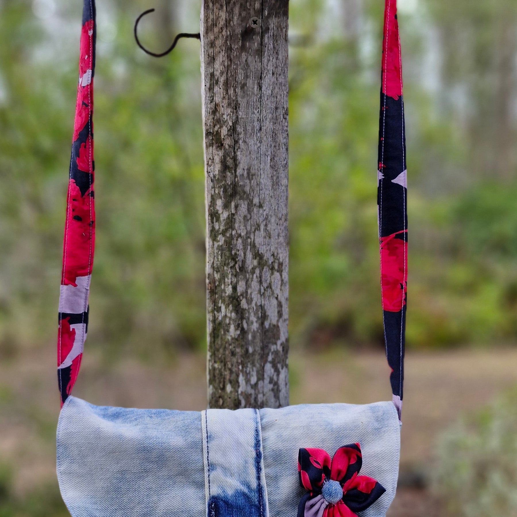 Upcycled Crossbody Bag / Eco Friendly One of a kind