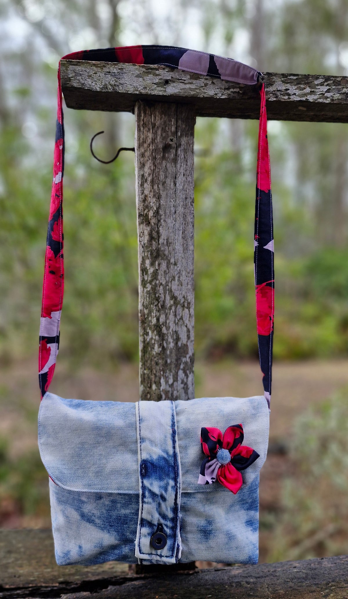 Upcycled Crossbody Bag / Eco Friendly One of a kind
