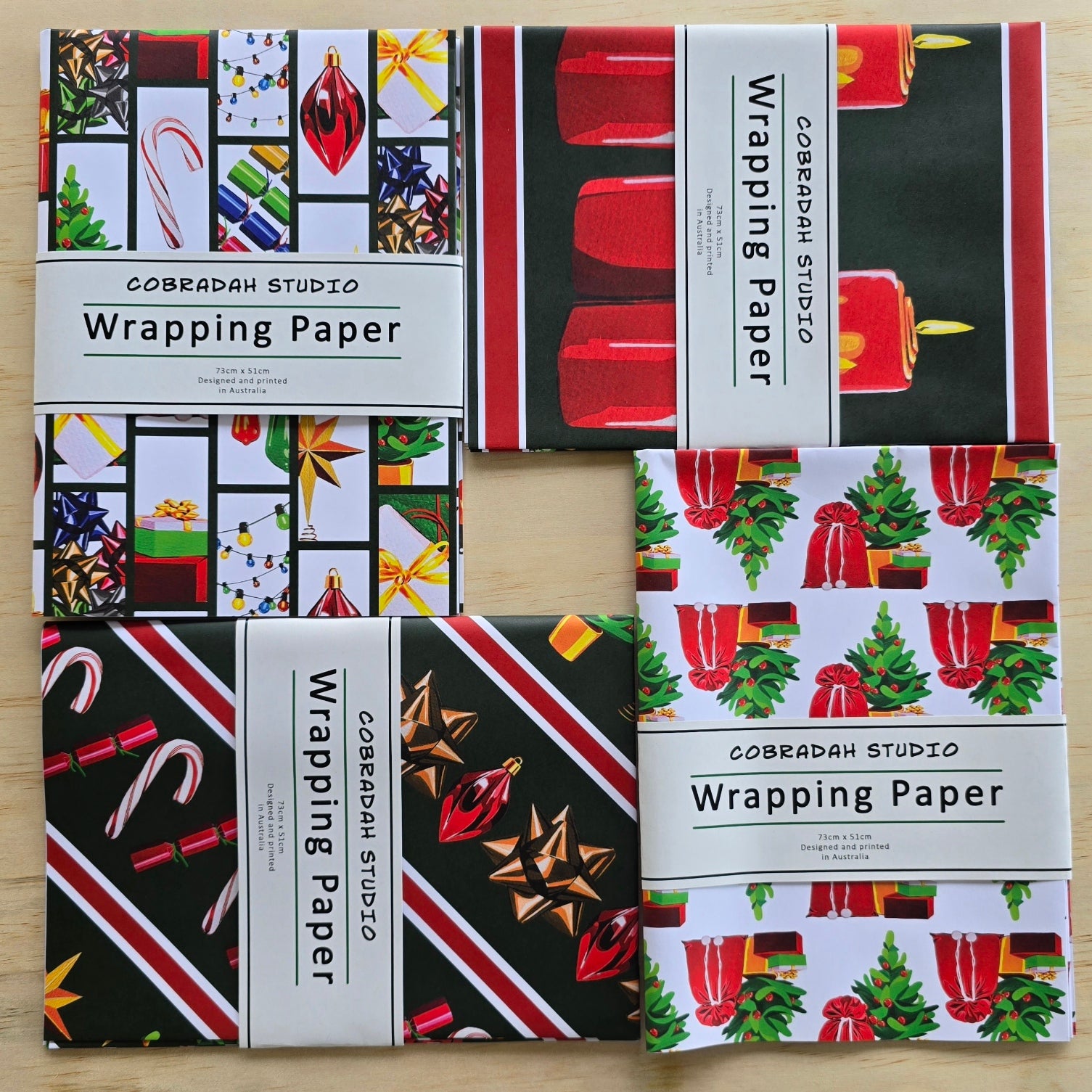 Complete Christmas gift wrapping collection