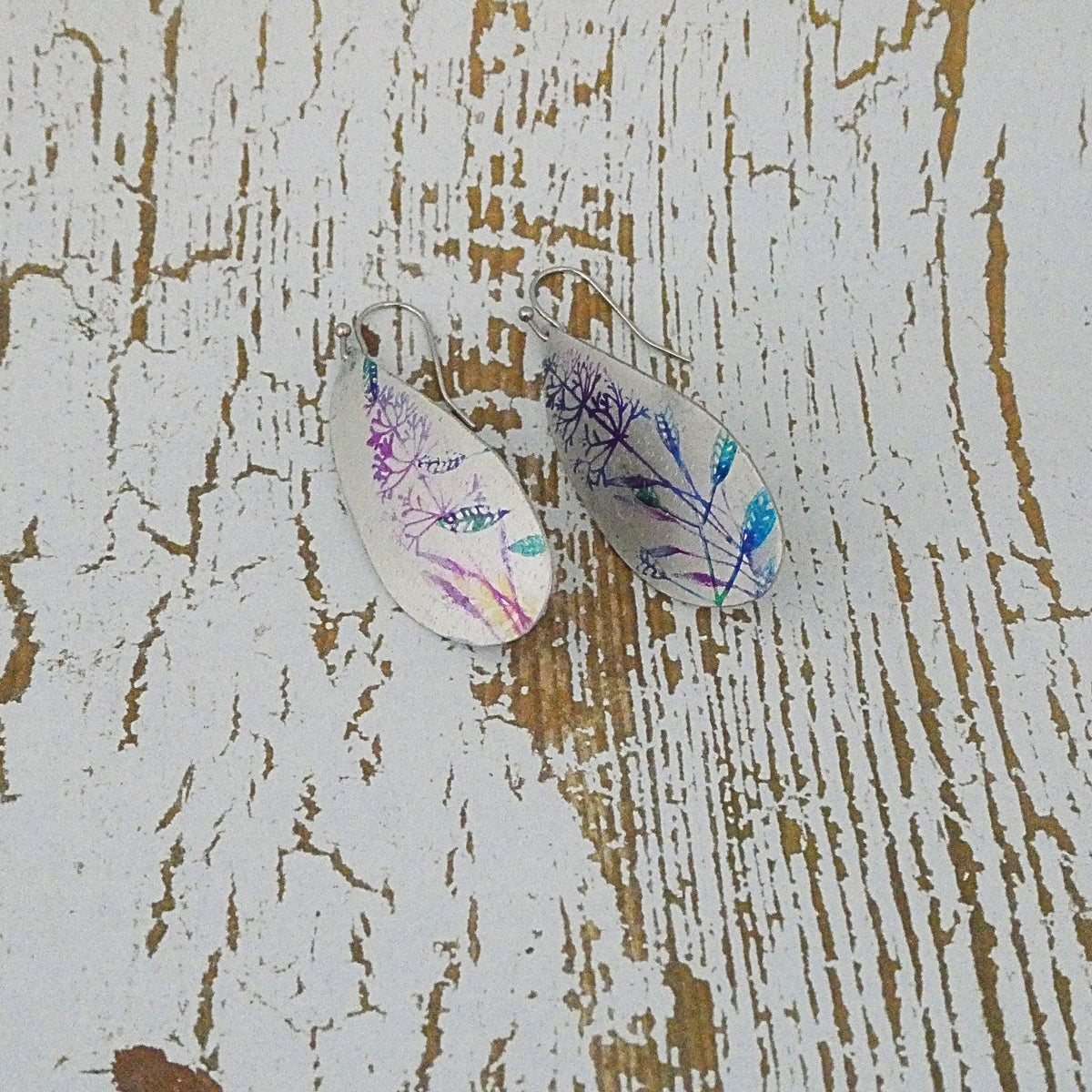 Anodised aluminium earrings - Wild Petal Collection