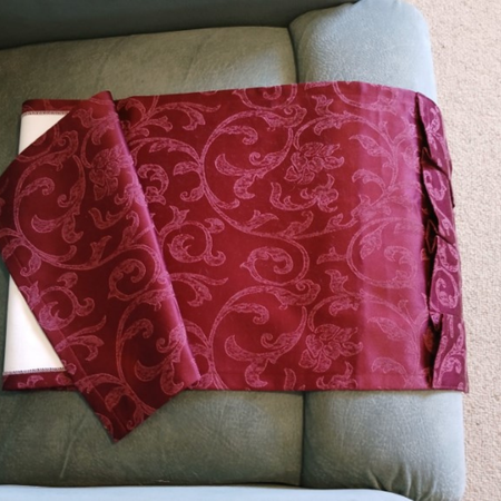 Fabric Remote Control Holder -Dark rose pink - 4 pocket