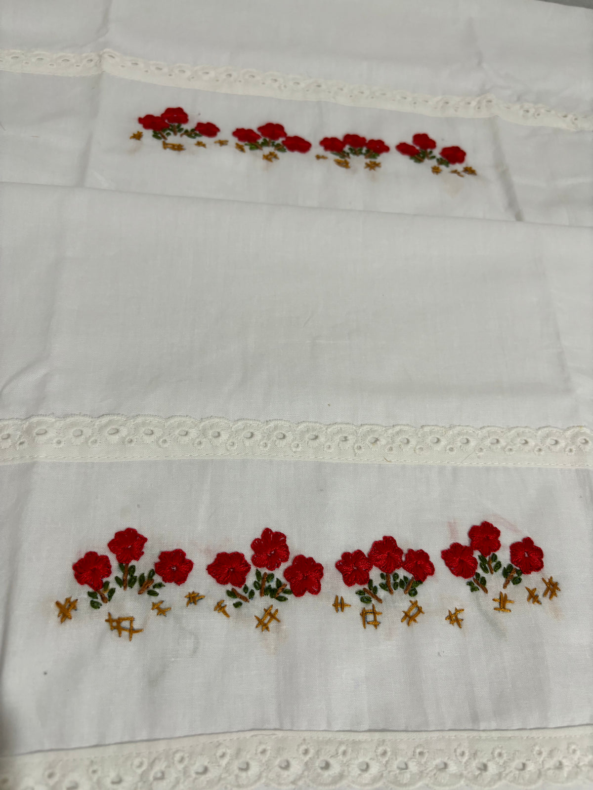 Personalized Floral Embroidered Pillow Cover