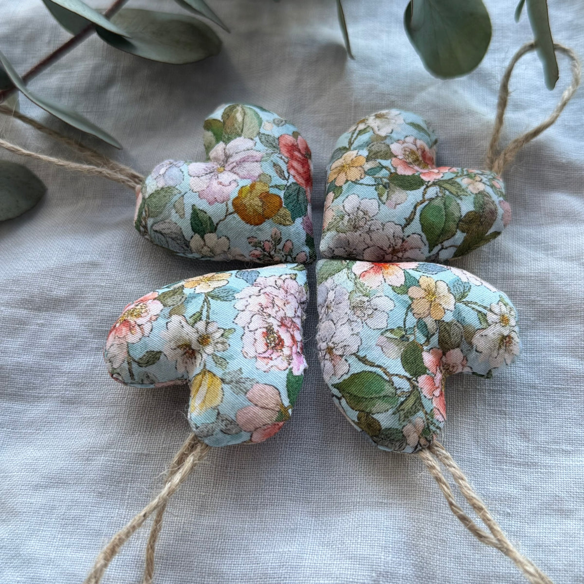Romantic Hearts - handmade with wool filling