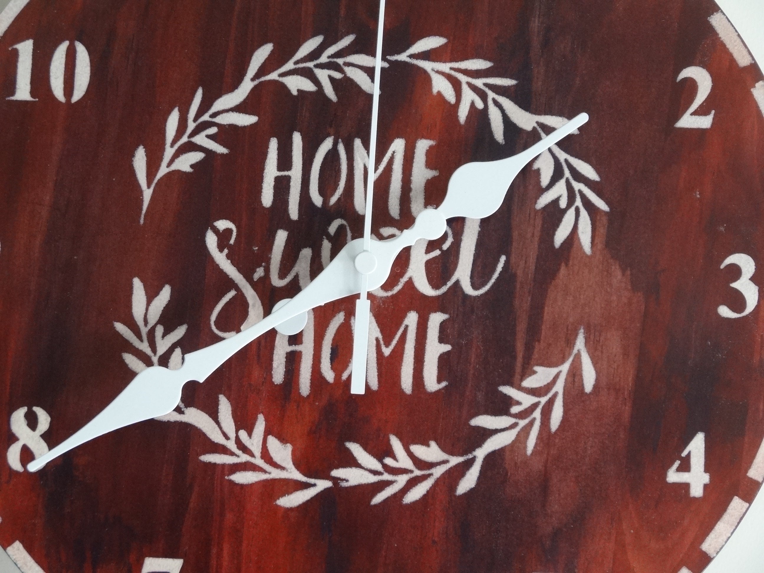 Farmhouse  Burgundy Wall clock