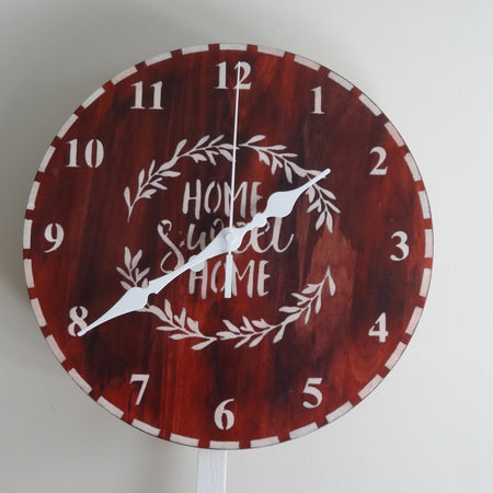 Farmhouse  Burgundy Wall clock