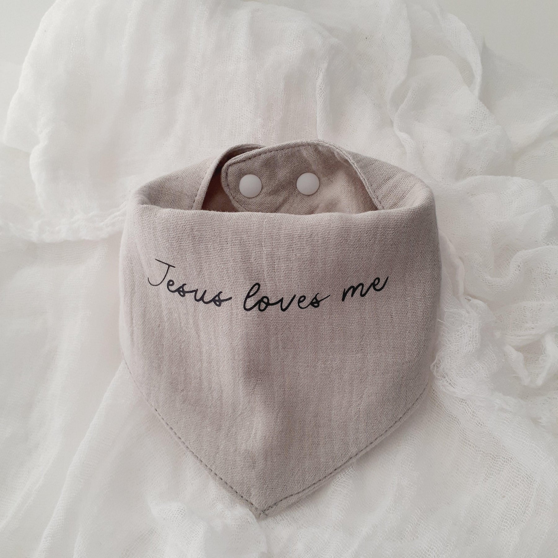 Christian Baby Bib • Cotton Bandana Bib • “Jesus Loves Me” Christian Bib • Faith‑Based Baby Gift • Baby Boy