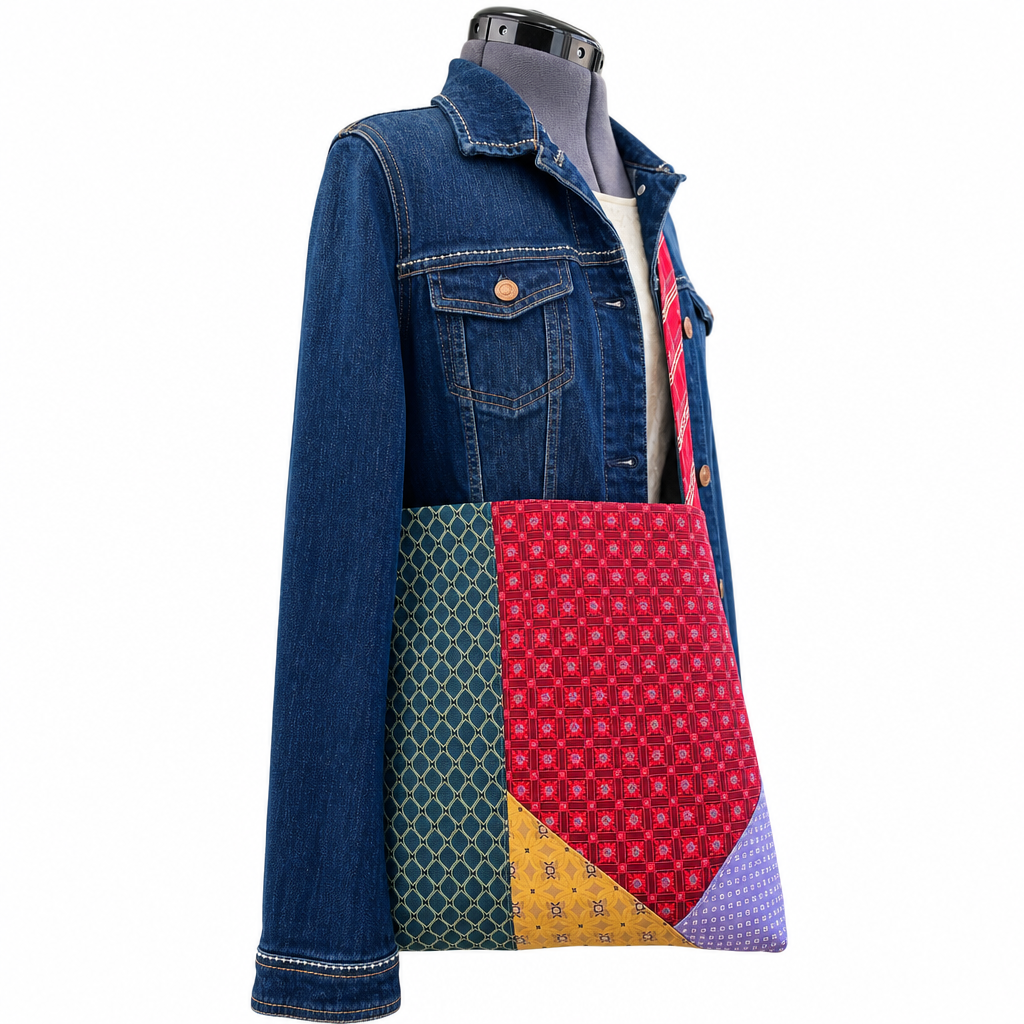 Handmade Silk Tie Tote Bag